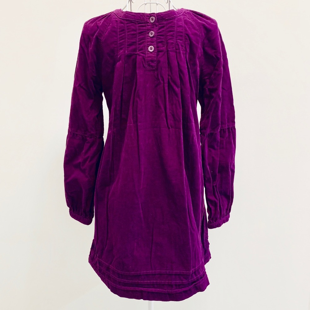 Girls J. Khaki Purple Corduroy Dress, Size 14
